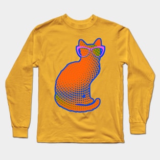 Geeky Cat Long Sleeve T-Shirt